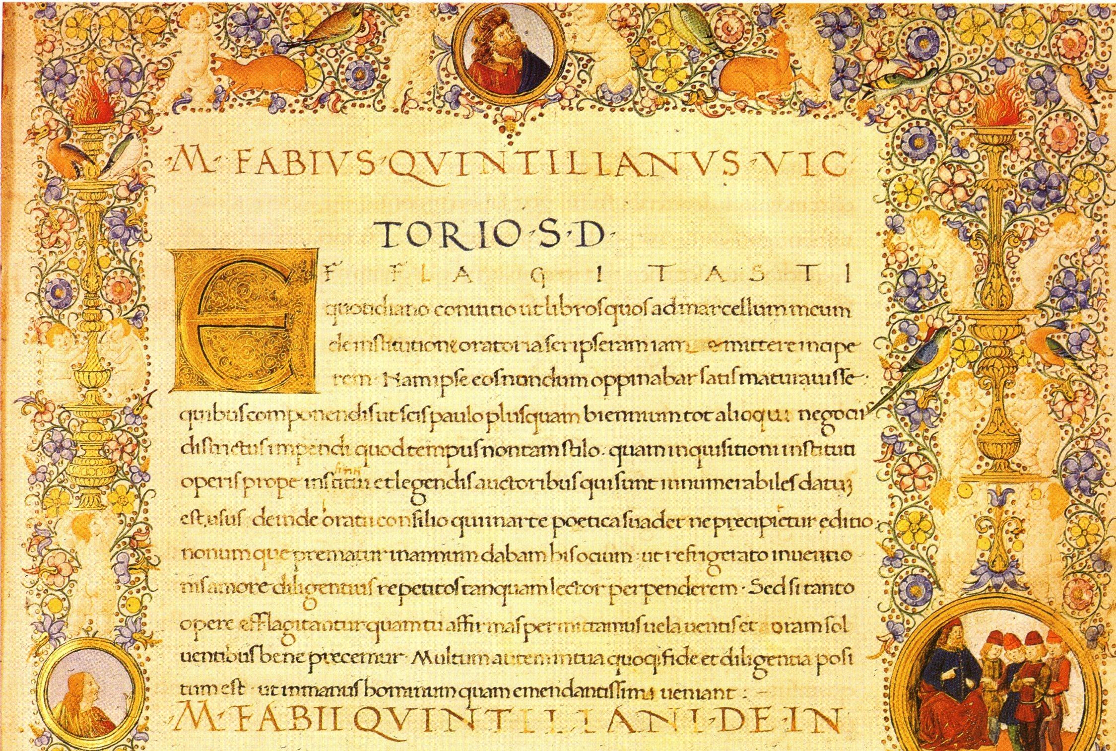 הרצאת המכון ללימודים מתקדמים: מה לאהבה ולחינוך? קווינטיליאנוס והרטוריקה של האהבה